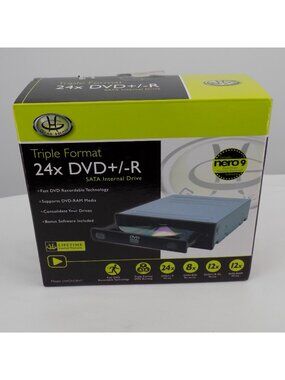Gear Head 24x DVD+/-R SATA Internal Drive Model 24XDVDINT Open Package UNTESTED